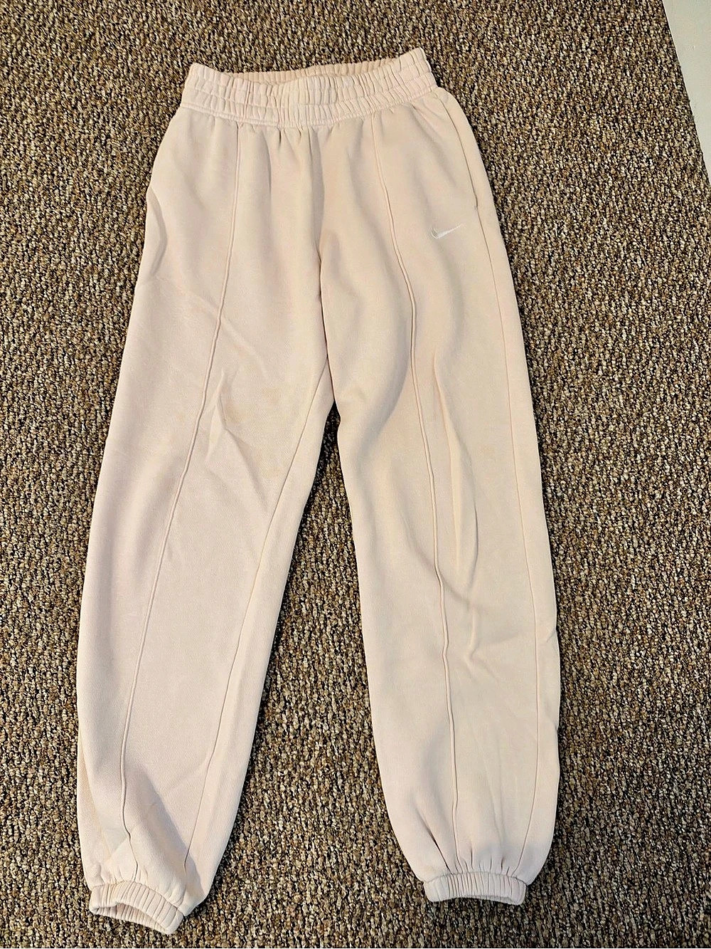 Nike Sportswear Phoenix Fleece High-Waisted Oversized Sweatpants, XS, Cream
